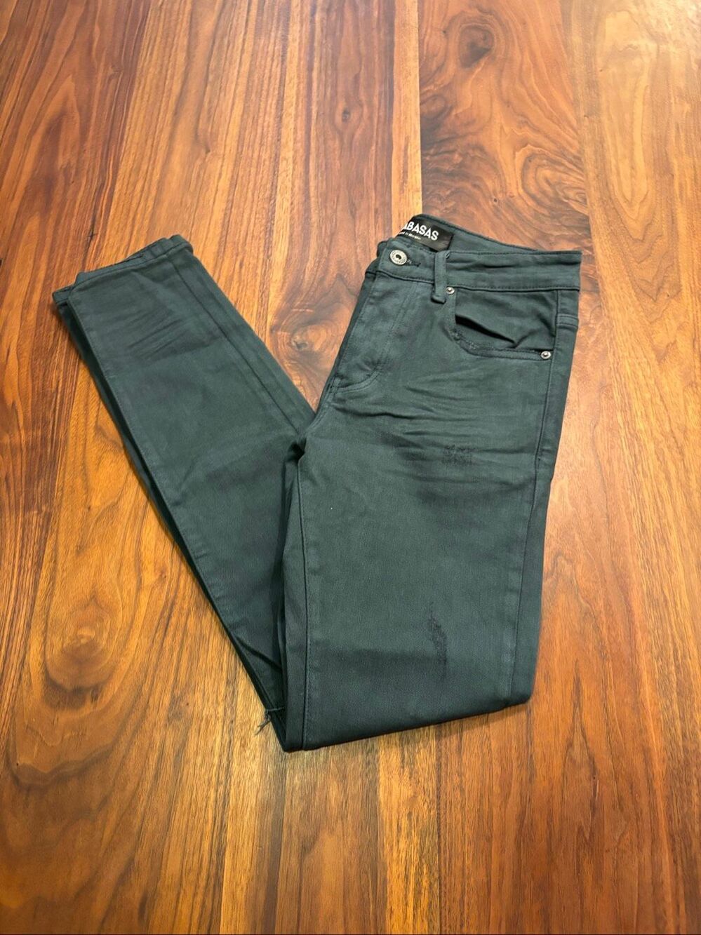 Valabasas Men's Dark Blue Mid Rise Distressed Skinny Jeans Size 32